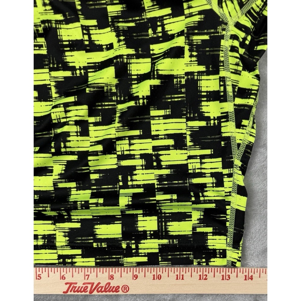 Nike Dri-FIT Men's Large Neon Yellow Black Athletic Shorts L Running Gym - Picture 7 of 8